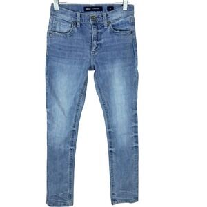 BKE Boys Conner Skinny‎ Jeans Light Wash Blue Size 10 Adjustable Waist Denim